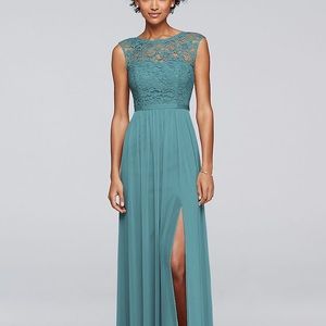 New! Unworn teal blue bridesmaid dress.